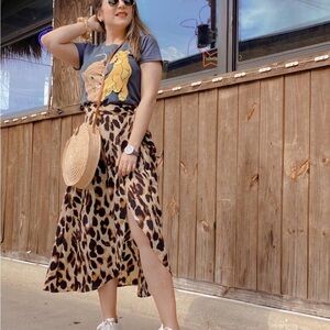 Leopard Print Women's Skirt